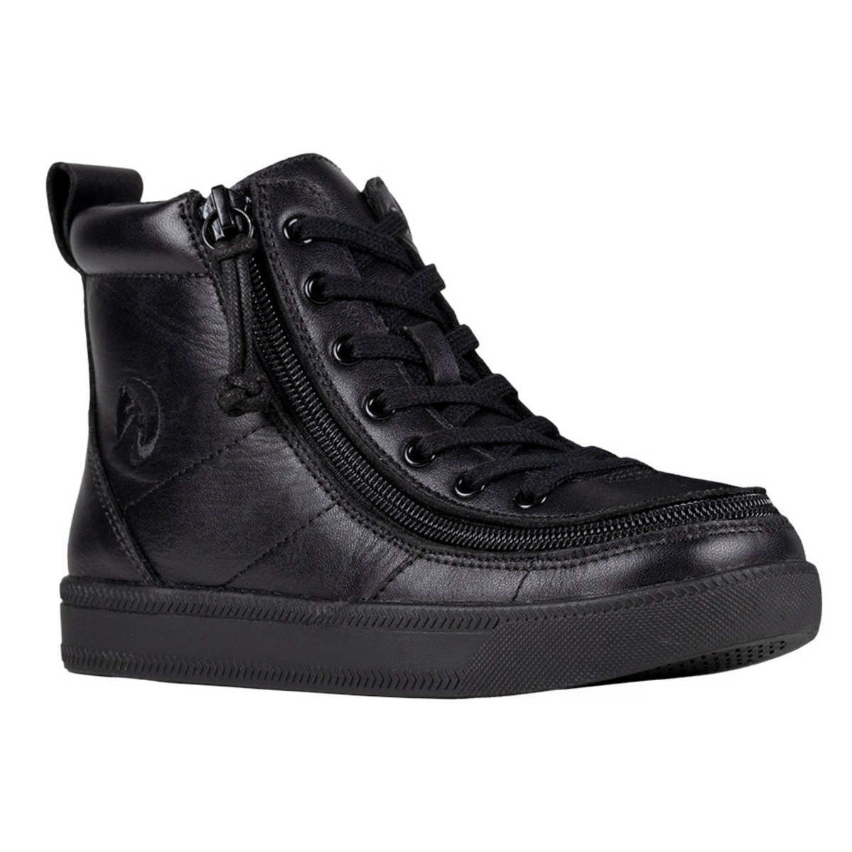 Billy Footwear Kids’ DR II Fit High Top Black Leather Shoes