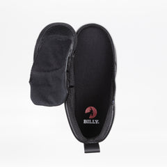 A black shoe insert or insole shown from the top on a white background, with a second matching insert placed behind it. The front insert displays a red circular logo with a black silhouette and the brand name 'BILLY' in white.