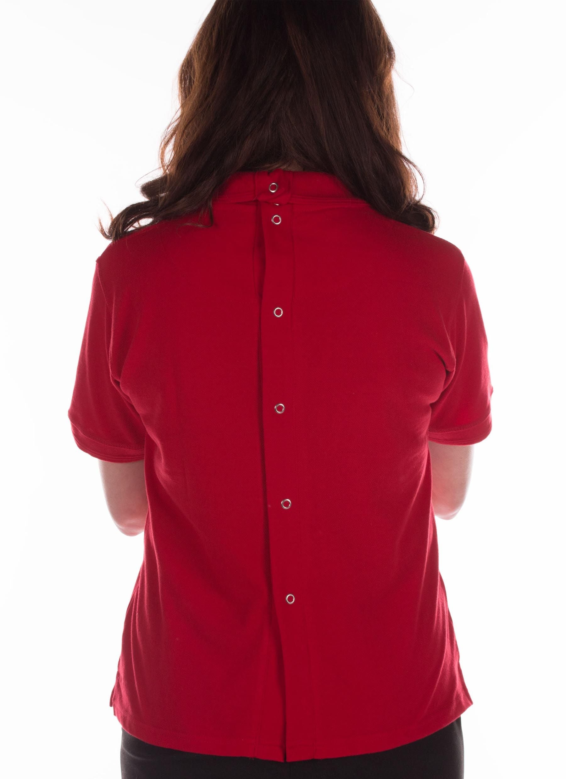 7258 Women Polo back opening