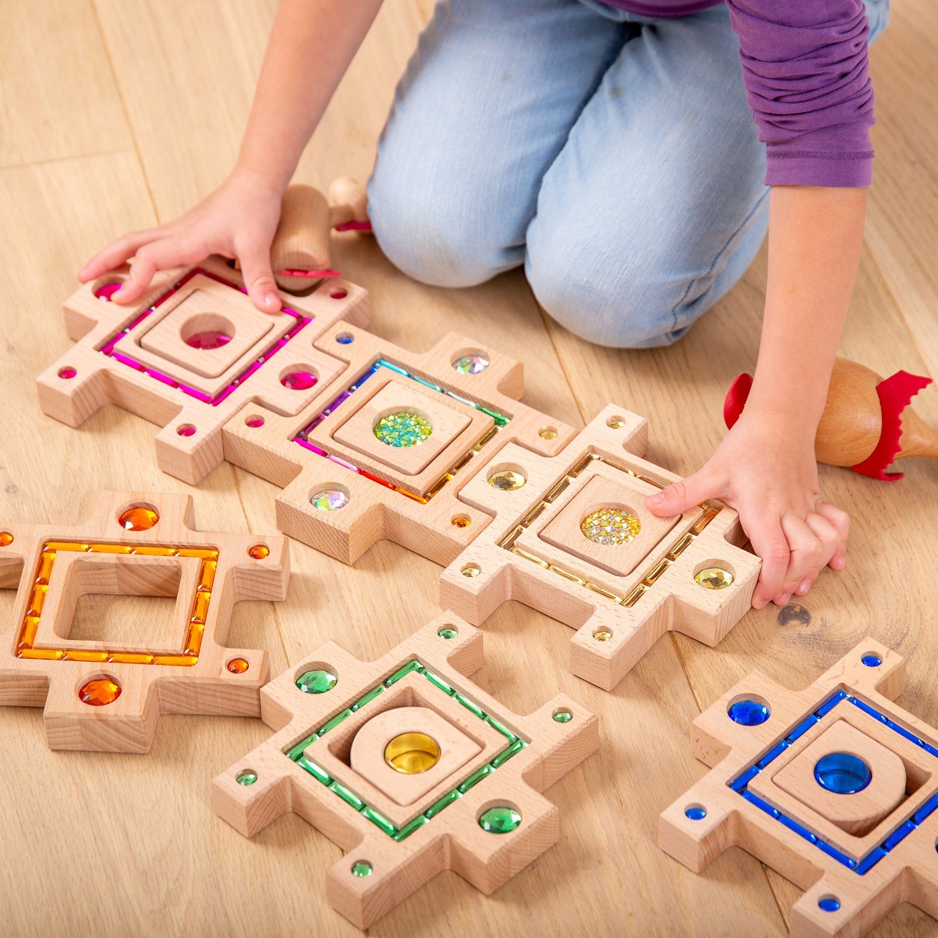 set of tickit gem puzzle blocks