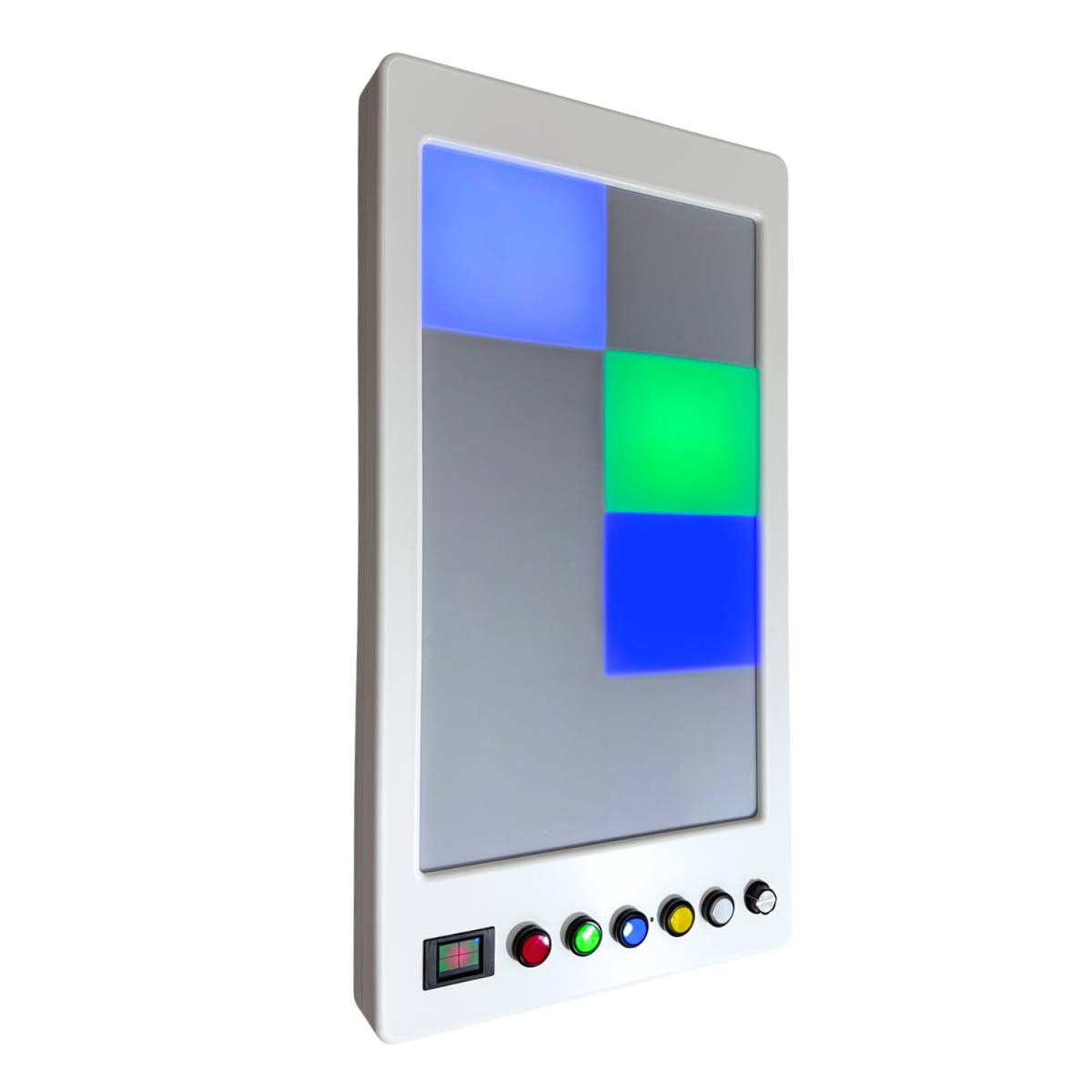 Interactive Sound and Light panel with squares