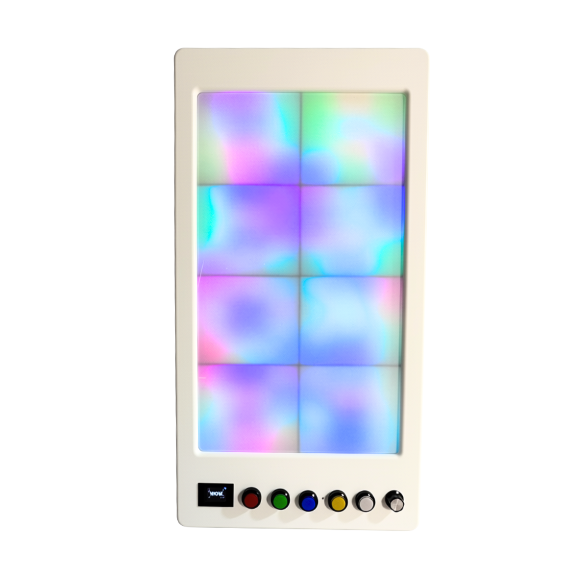 Interactive Sound and Light panel with squares