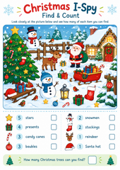 Christmas I-Spy Challenge - Free Printable
