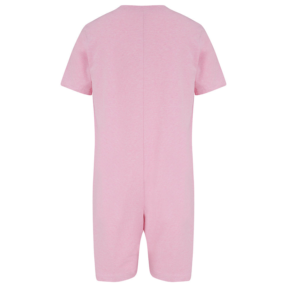 Pink  adults bodysuit onesie on a white background