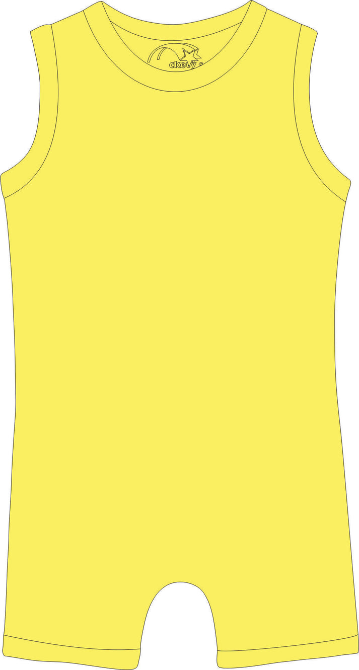 r101 cotton toby vest in lemon