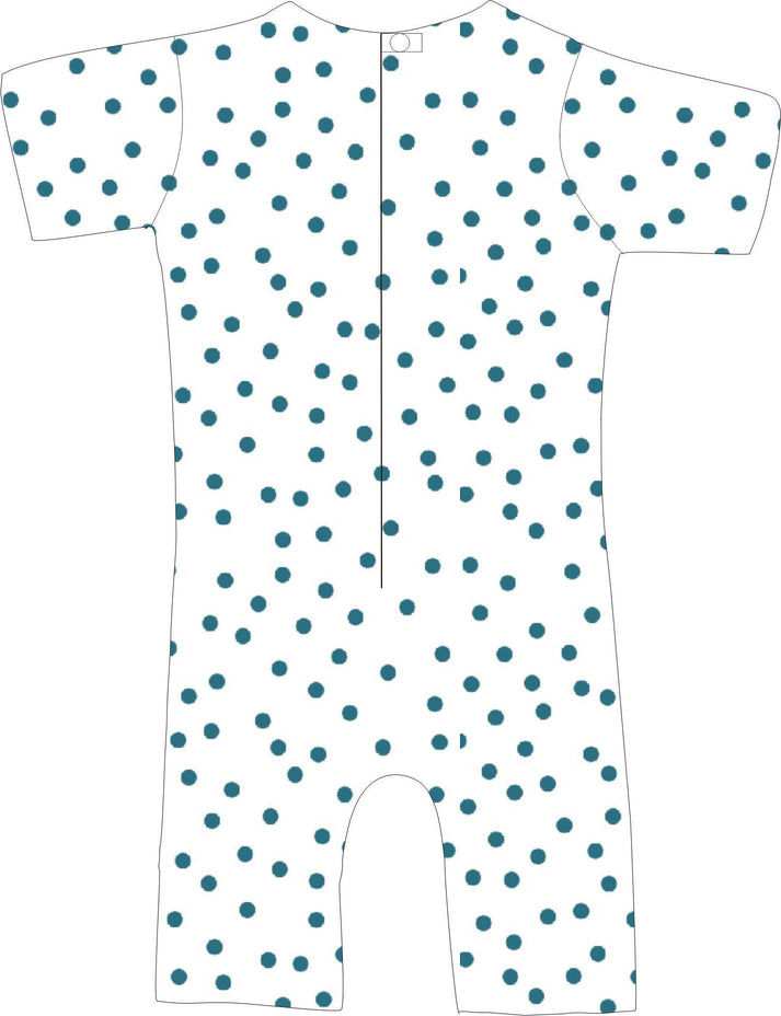 dots short sleeve pjs back