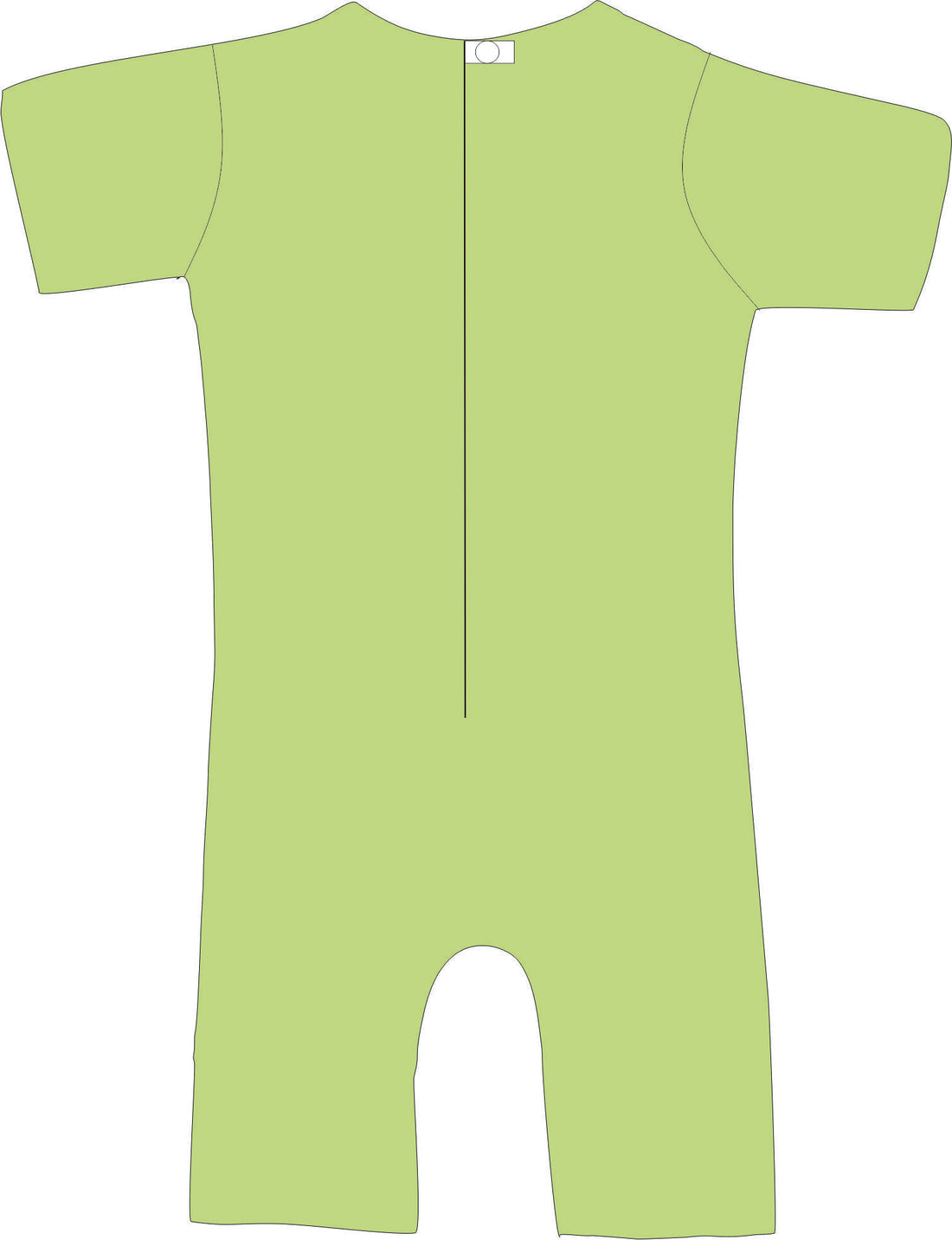lime short sleeve pjs back
