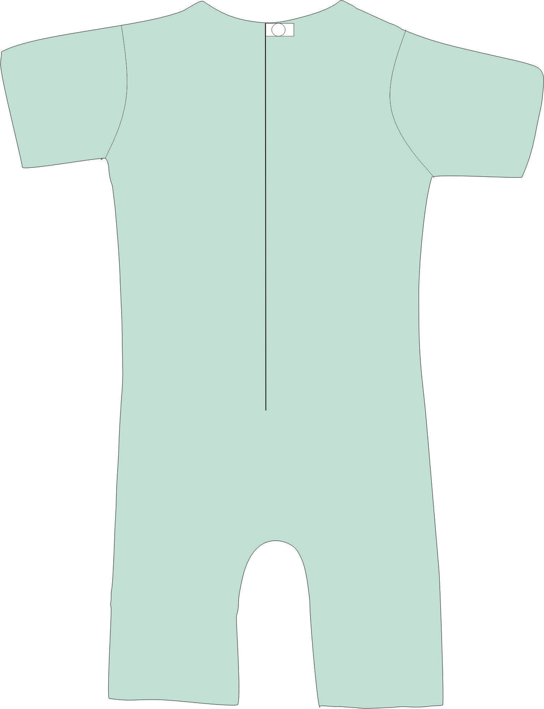 mint short sleeve pjs back
