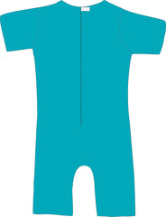 blue short sleeve pjs back
