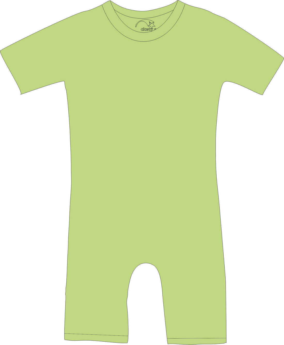 lime short sleeve pjs front