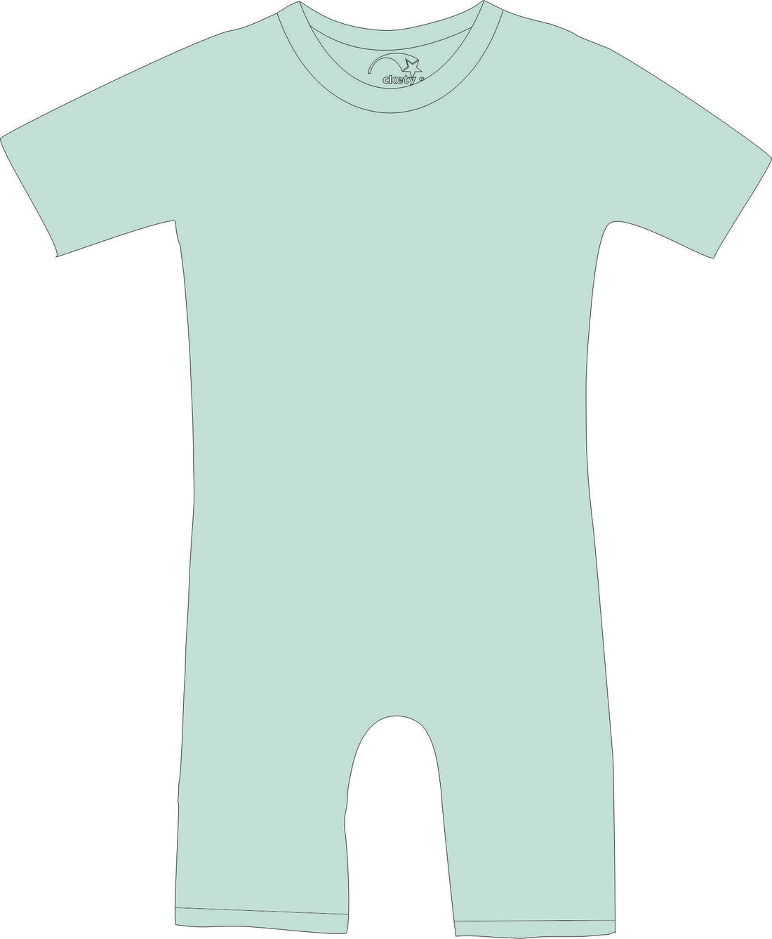 mint short sleeve pjs front