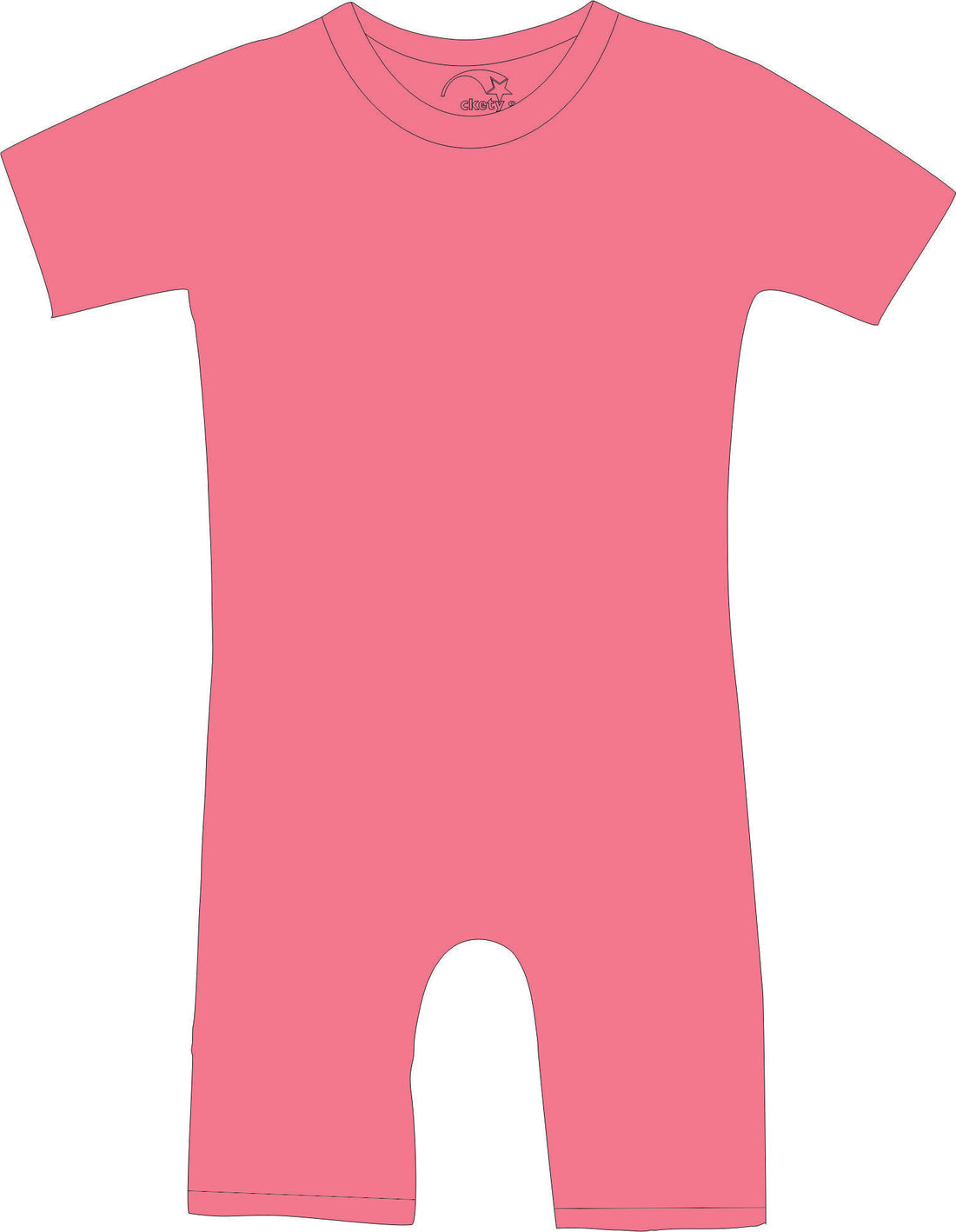 pink short sleeve pjs front