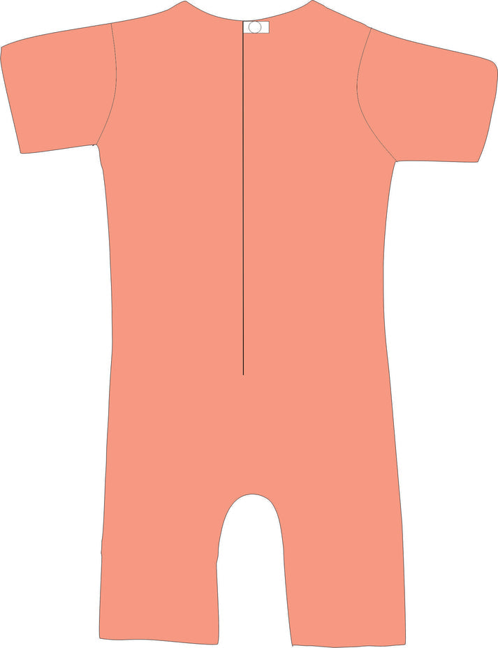 pink short sleeve pjs back