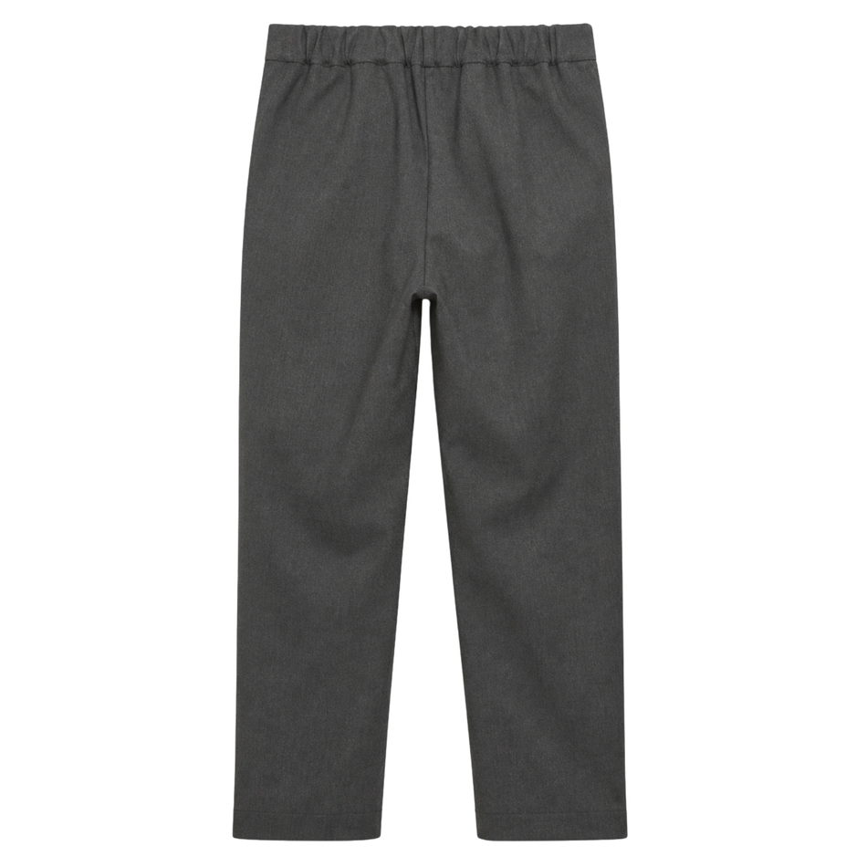 Dark gray pants on a white background