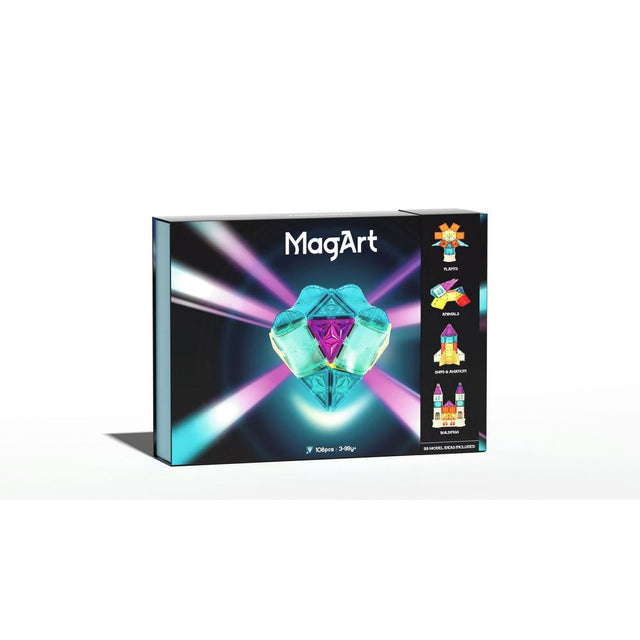 MagArt packaging with a colorful gem-like design on a white background