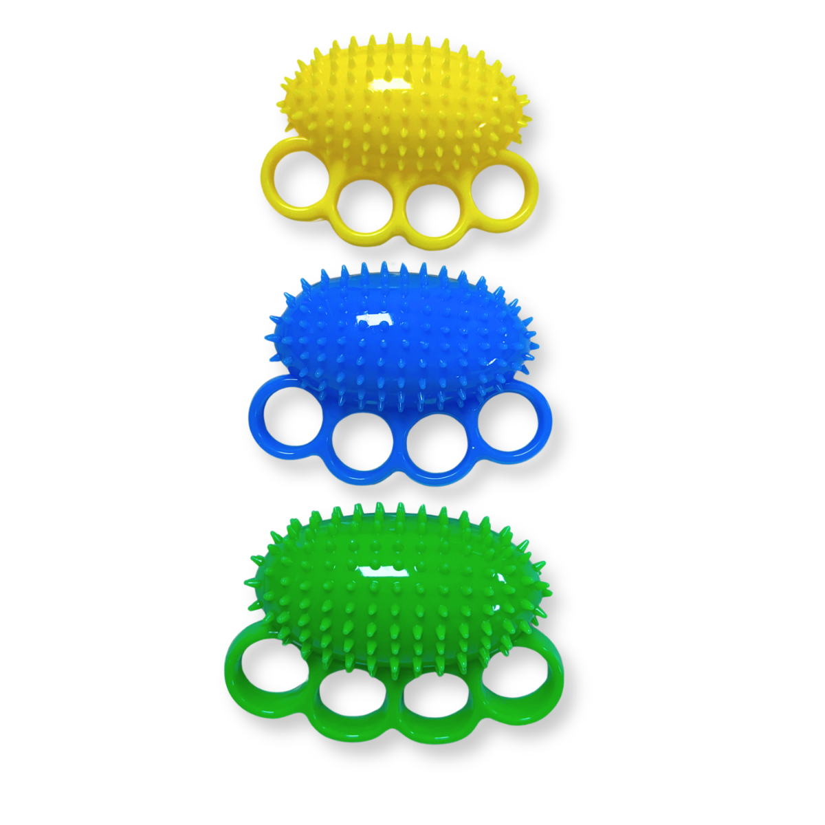 trio of spiky hand rollers