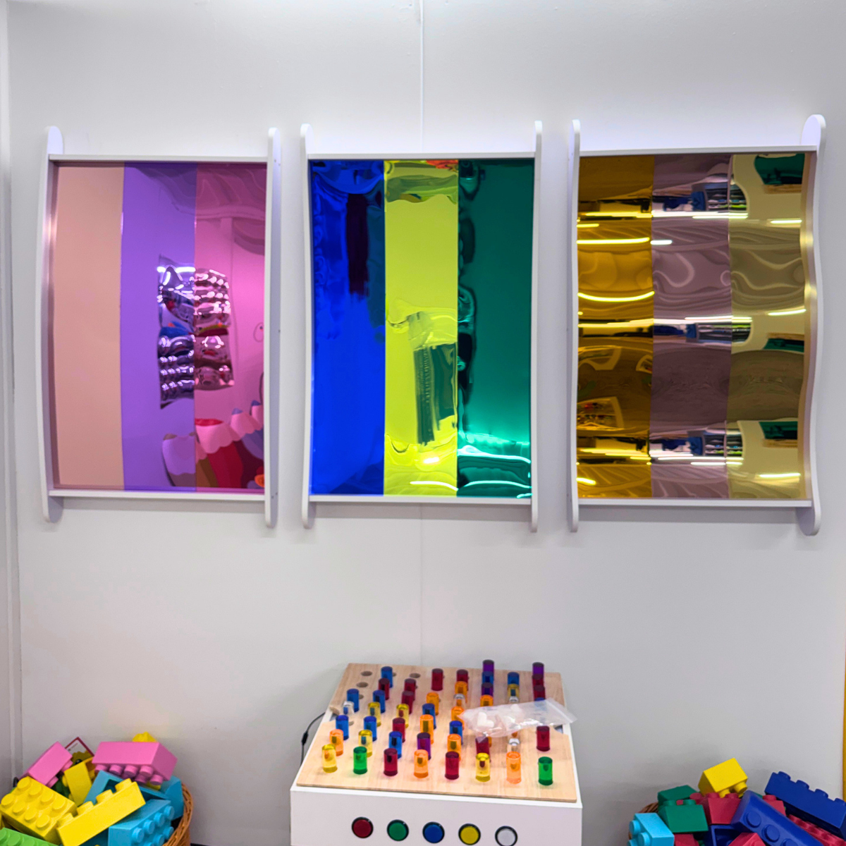 fun house mirrors in sensory room