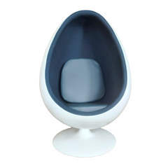 2 PU Cushions for Egg Chairs - Blue