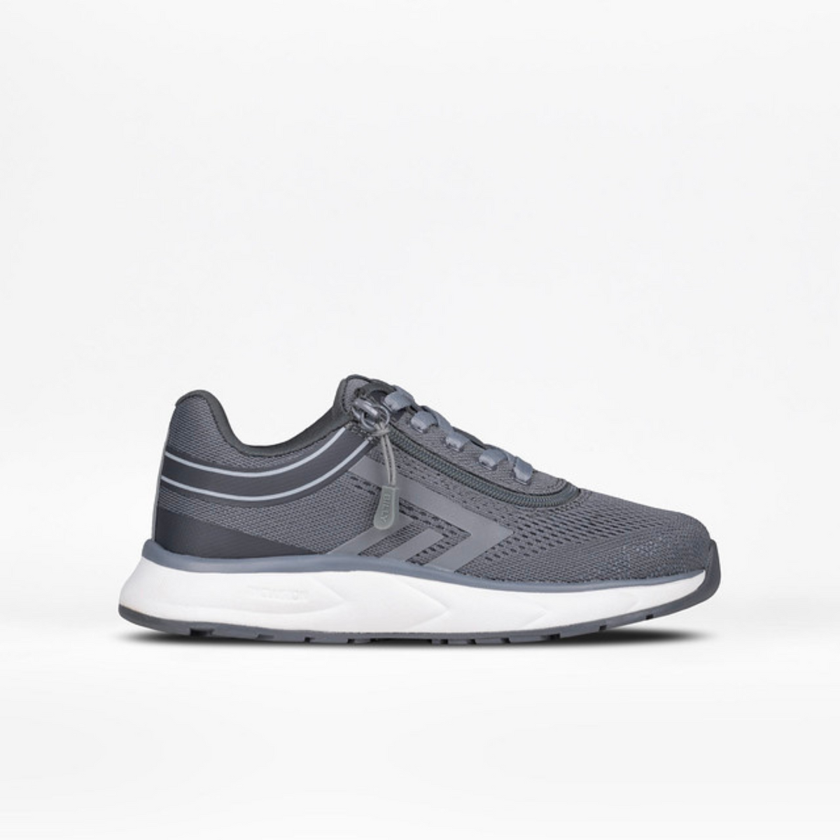 Gray running shoe on a white background