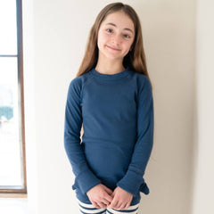 Kids Eczema Scratch Mitten Top with Opening Hands – Organic Cotton