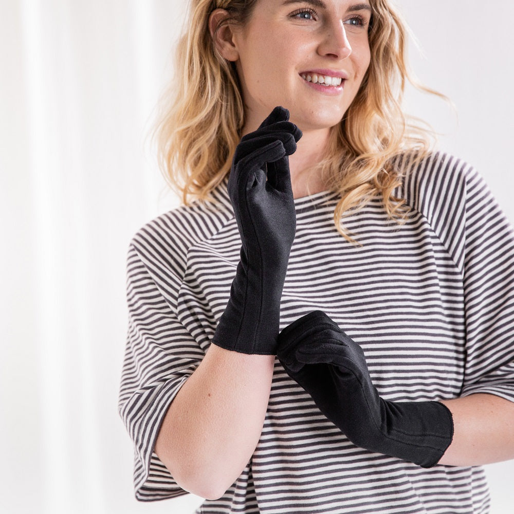 Adult Eczema Gloves (2 Pairs) – Organic Cotton, Seam-Free
