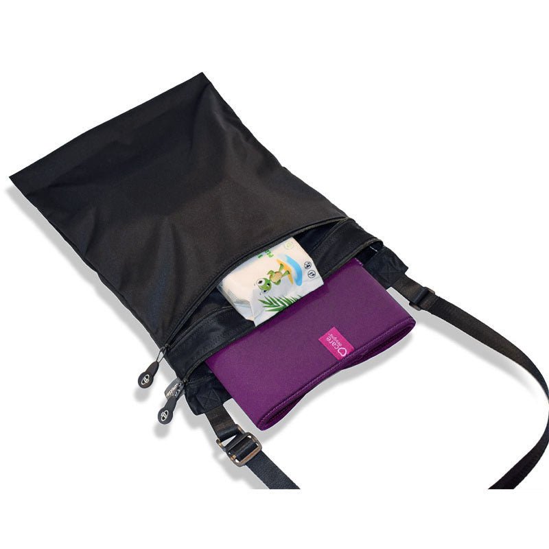 Adult Changing Mat and Waterproof Bag Set - Aubergine/Black - Incontinence Aids
