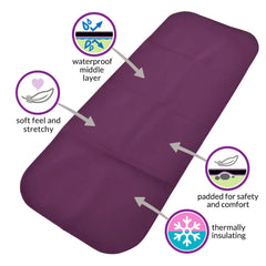 Adult Changing Mat - Aubergine/Black - Incontinence Aids