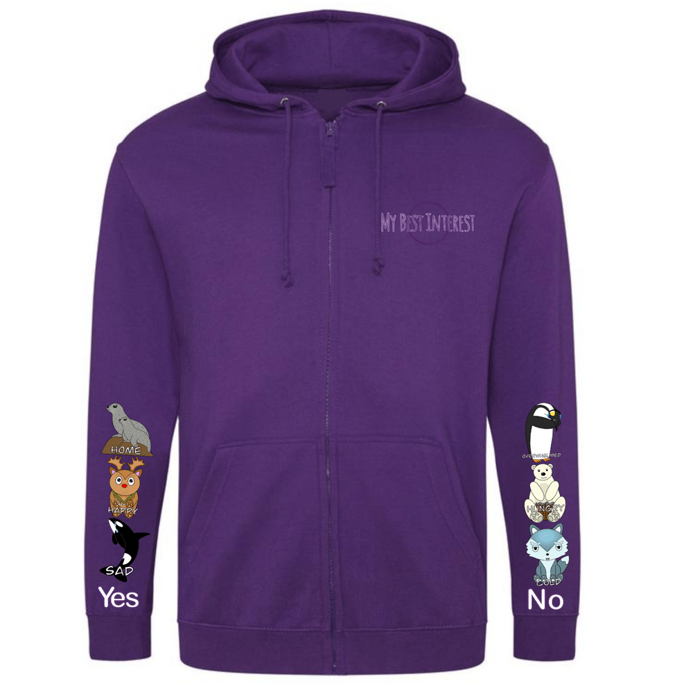 Adults Arctic Animals Communication Zip Hoodie - Daywear