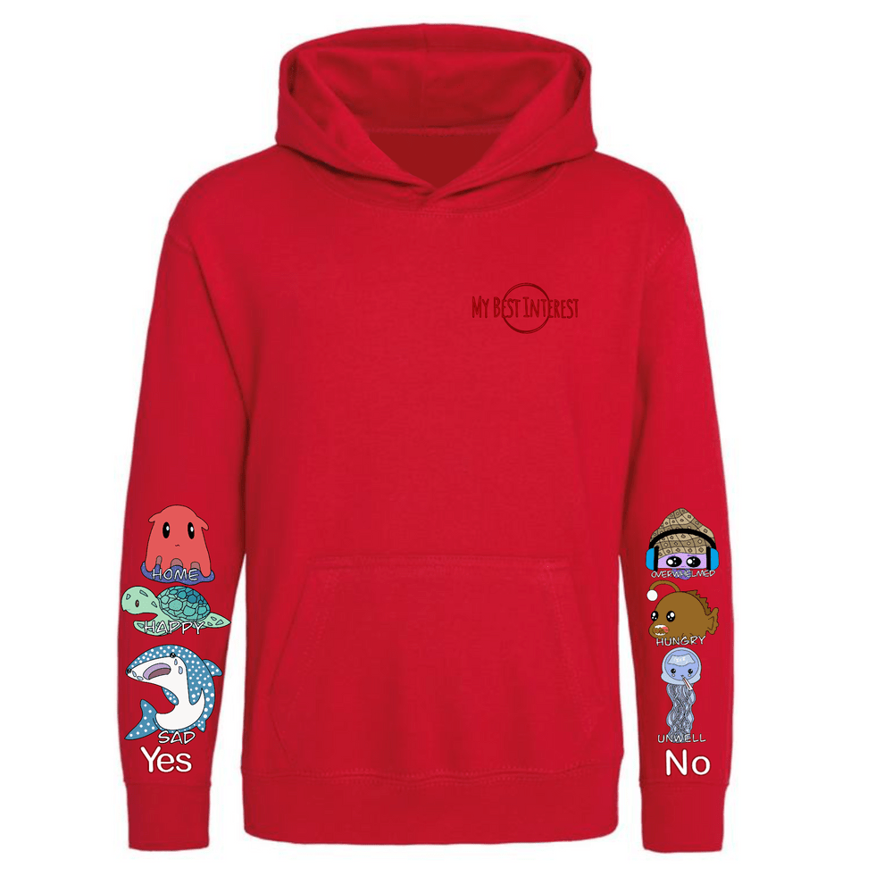 Adults Heavy Weight Sea Creatures Communication Hoodie - Daywear