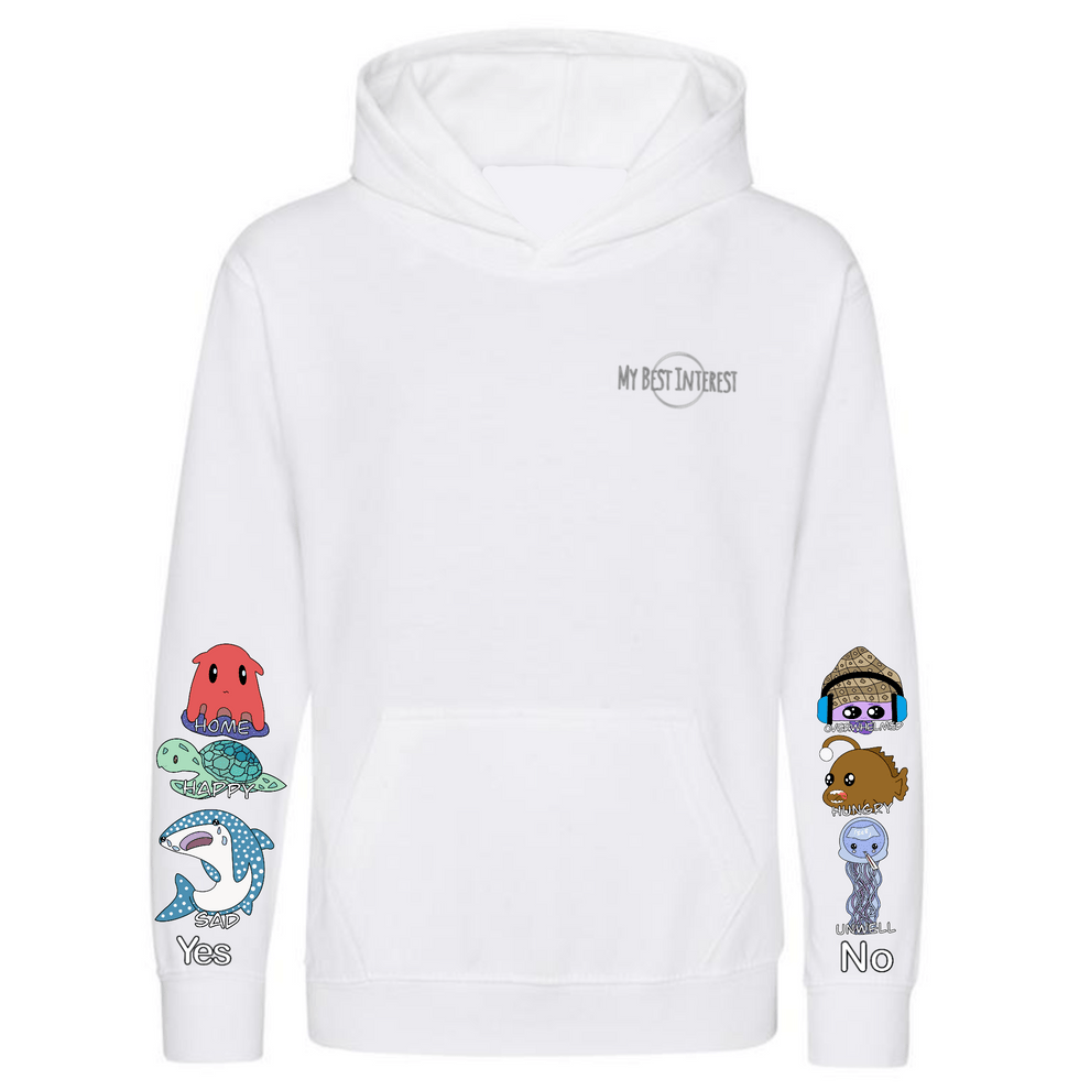 Adults Heavy Weight Sea Creatures Communication Hoodie - Daywear