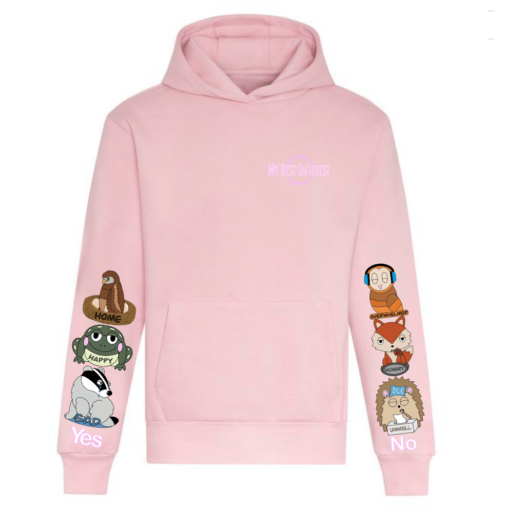 Adults Heavy Weight Woodland Animals Communication Hoodie - Daywear