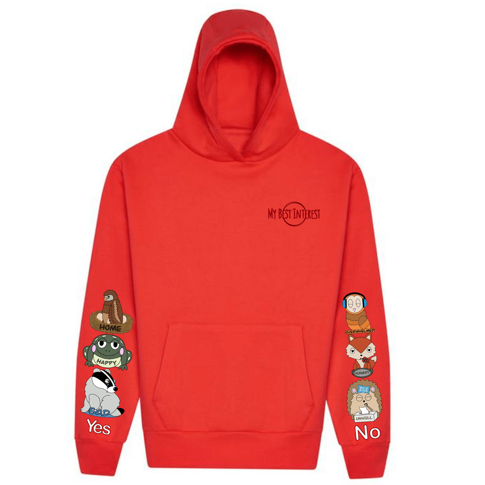 Adults Heavy Weight Woodland Animals Communication Hoodie - Daywear