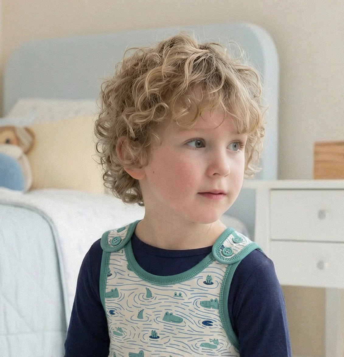 Anti - Scratch Dungarees – Crocodile Print (Organic Cotton) - Daywear
