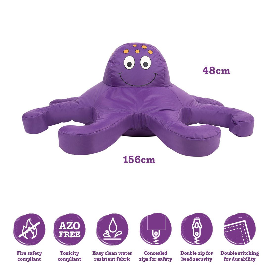 BazZoo Sea Life Octopus Bean Bag Chair - Sensory Equipment