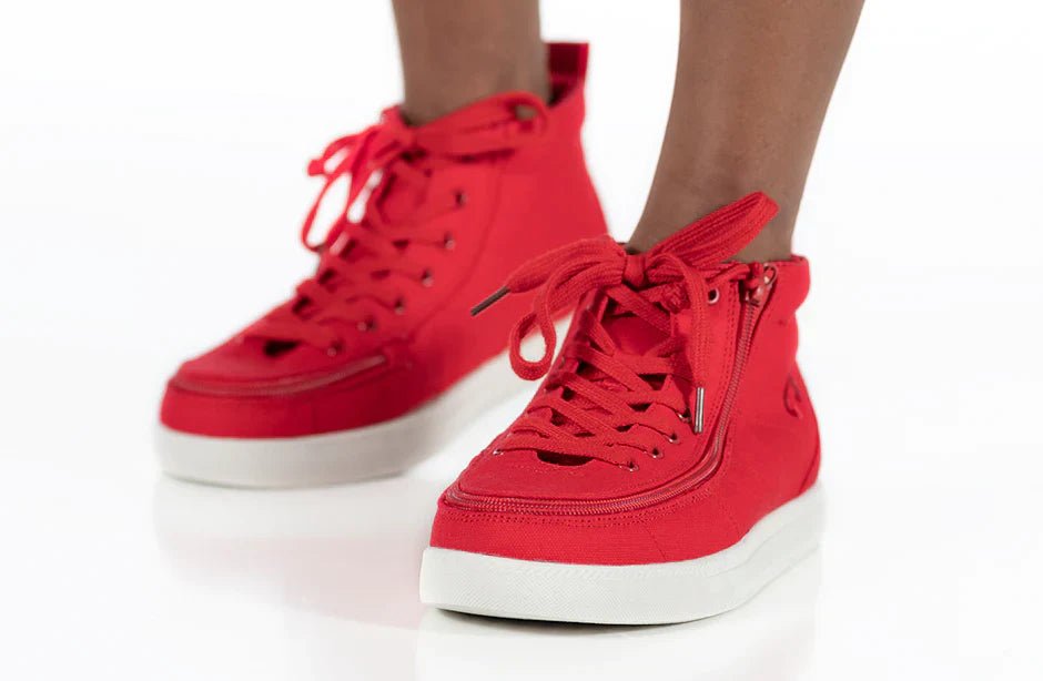 Billy Footwear Kids’ DR Fit High Top DR Canvas Red - Footwear