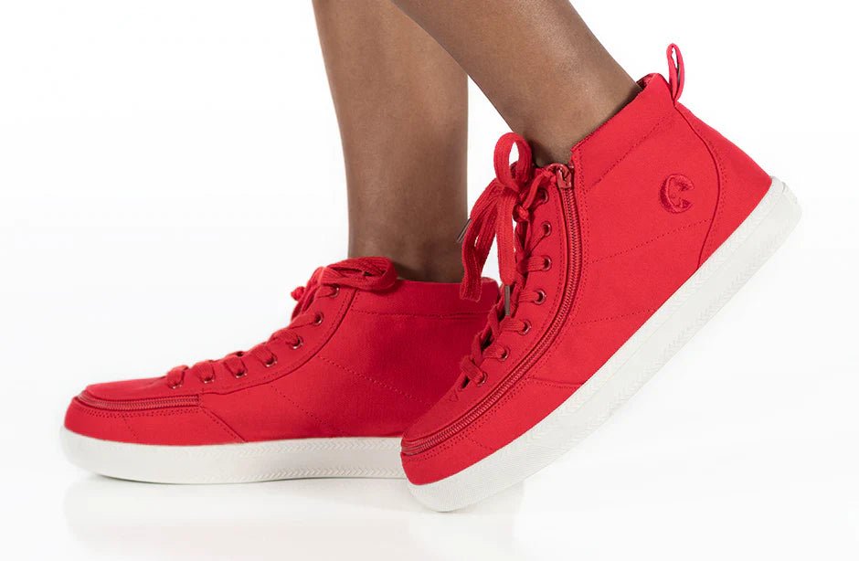 Billy Footwear Kids’ DR Fit High Top DR Canvas Red - Footwear