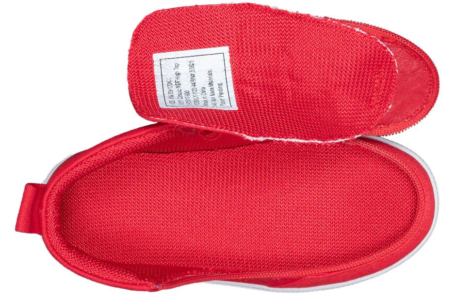 Billy Footwear Kids’ DR Fit High Top DR Canvas Red - Footwear