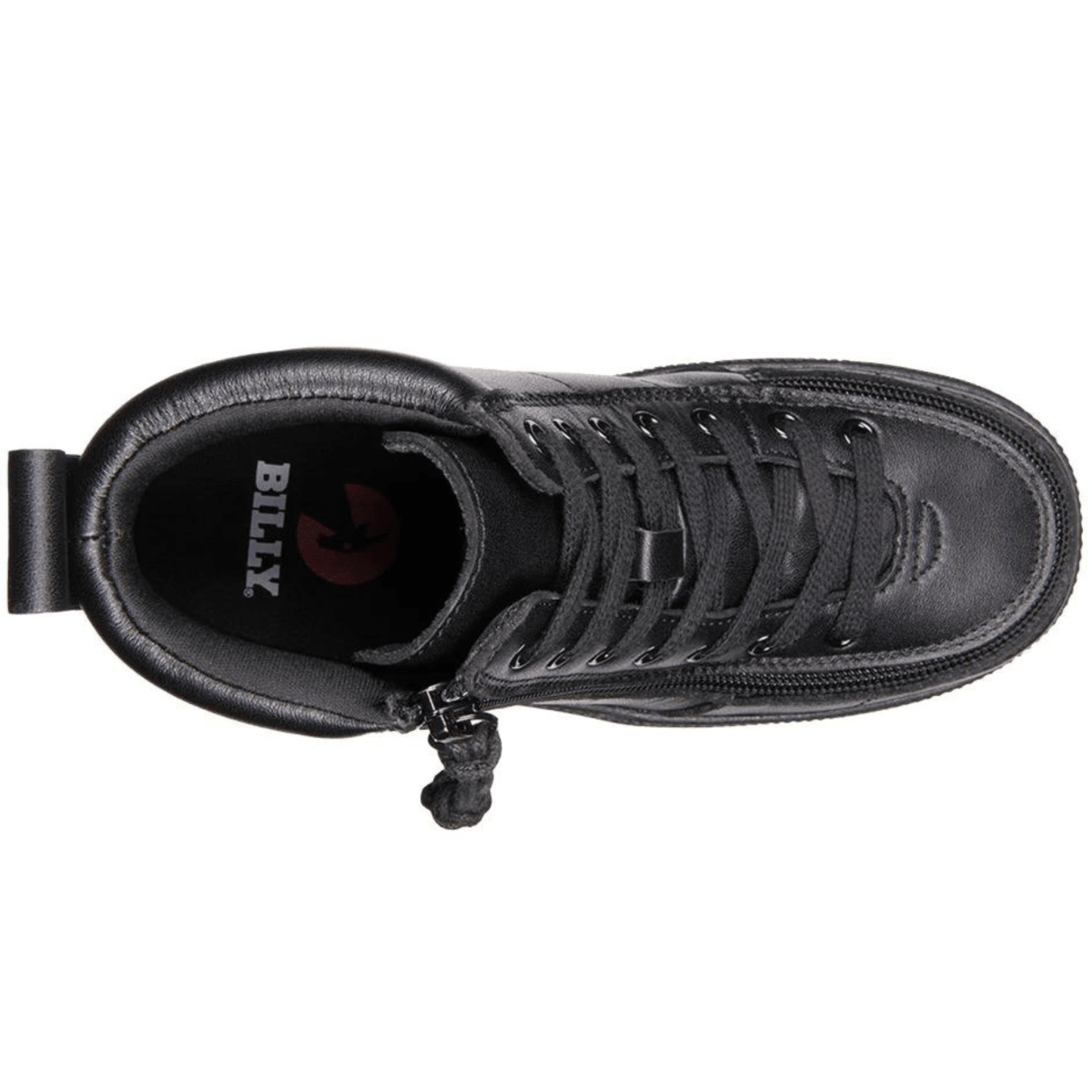 Billy Footwear Kids’ DR II Fit High Top Black Leather Shoes - Shoes