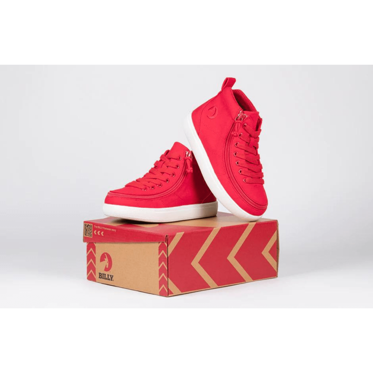 Billy Footwear Kids’ DR II Fit High Top DR II Red Canvas Shoes - Shoes