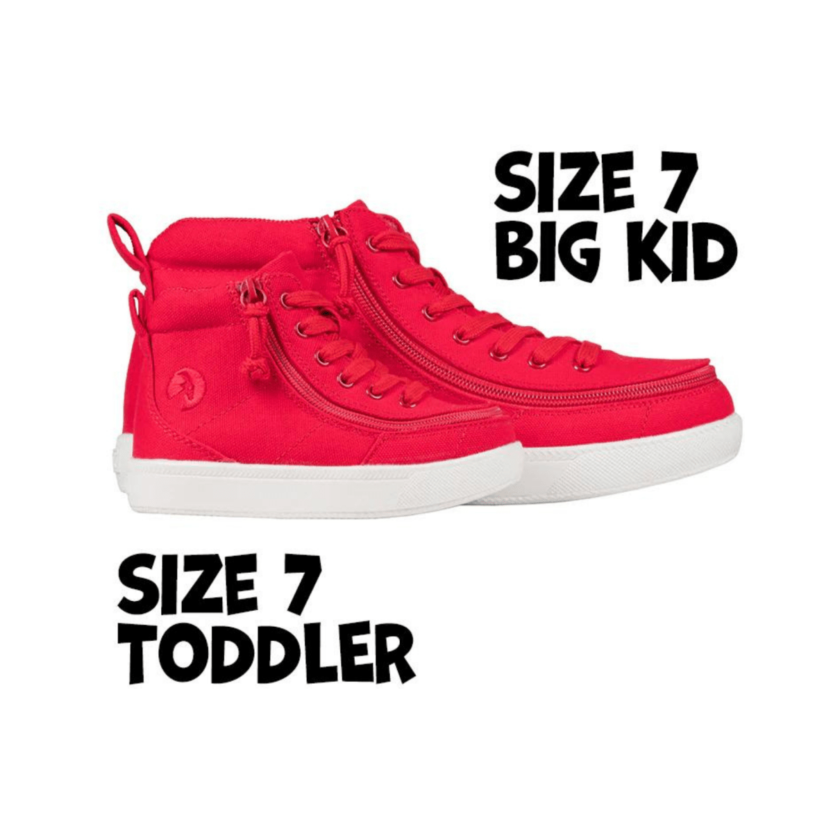 Billy Footwear Kids’ DR II Fit High Top DR II Red Canvas Shoes - Shoes
