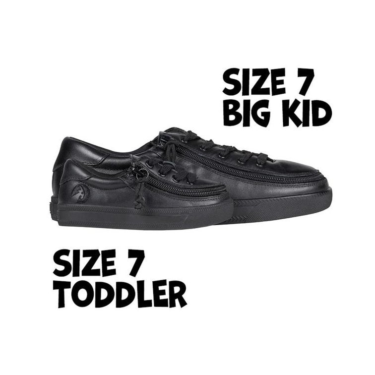 Billy Footwear (Kids) DR II Fit - Low Top DR II Black Leather Shoes - Footwear