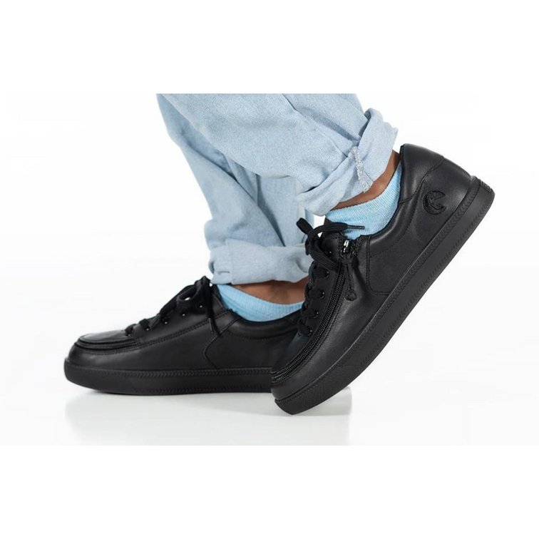 Billy Footwear (Kids) DR II Fit - Low Top DR II Black Leather Shoes - Footwear