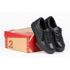 Billy Footwear (Kids) DR II Fit - Low Top DR II Black Leather Shoes - Footwear