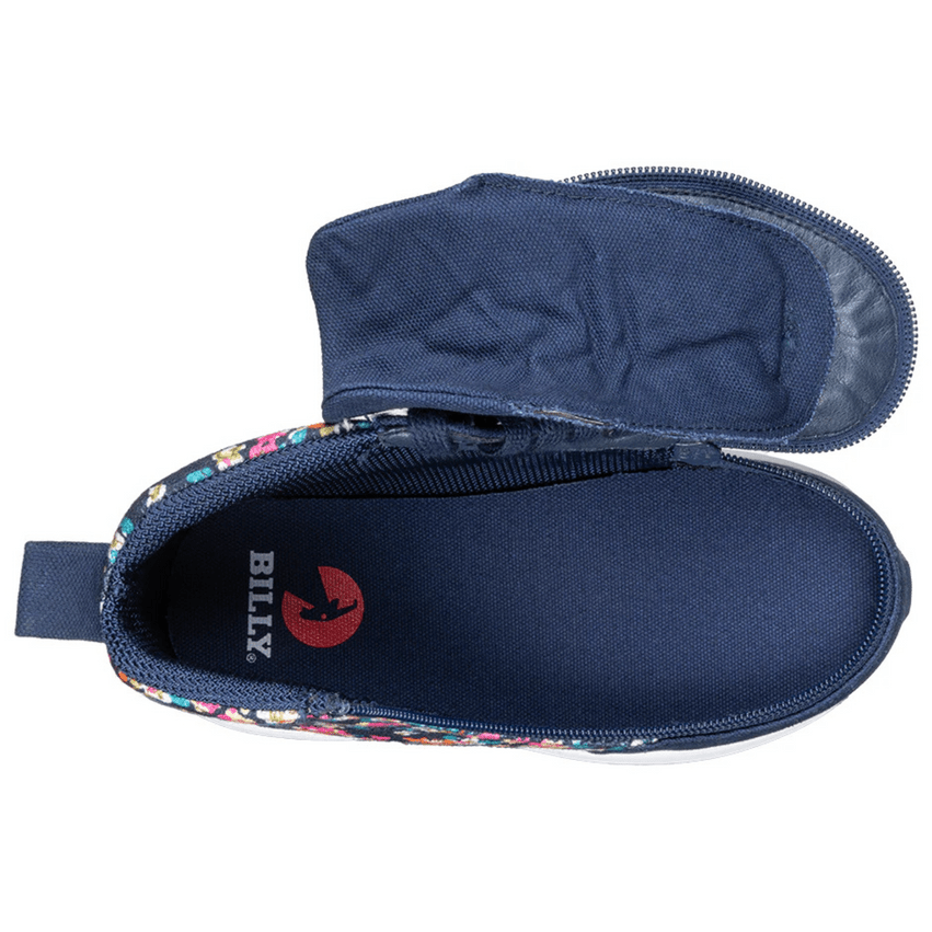 Billy Footwear (Kids) - Goat High Top Sport Navy Floral - Footwear
