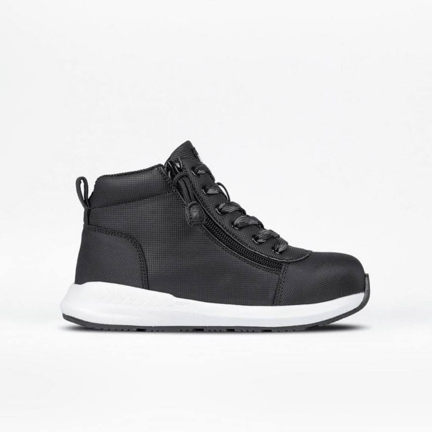 Billy Footwear (Kids) - High Top Rugged Black Goat DZ Shoes - Footwear