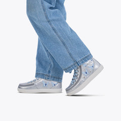Billy Footwear (Kids) - High Top Silver Butterfly - Footwear