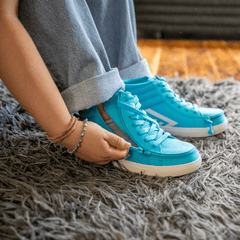 Billy Footwear (Kids) - High Top Turquoise / White CS Canvas Shoes - Shoes