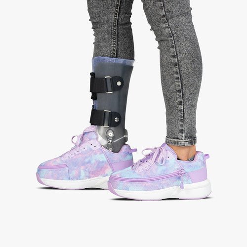 Billy Footwear (Kids) - Lilac Watercolour Limitless Low Top Shoes - Footwear