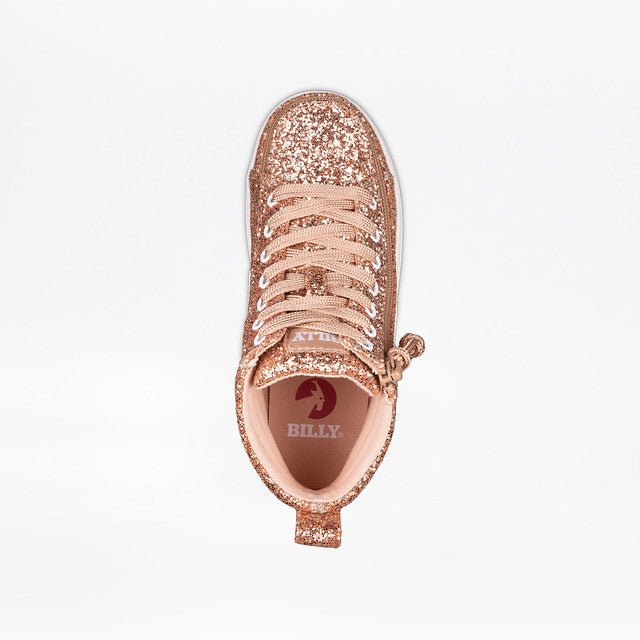 Billy Footwear (Kids) - Rose Gold Glitz CS Canvas Shoes - Footwear