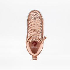 Billy Footwear (Kids) - Rose Gold Glitz CS Canvas Shoes - Footwear